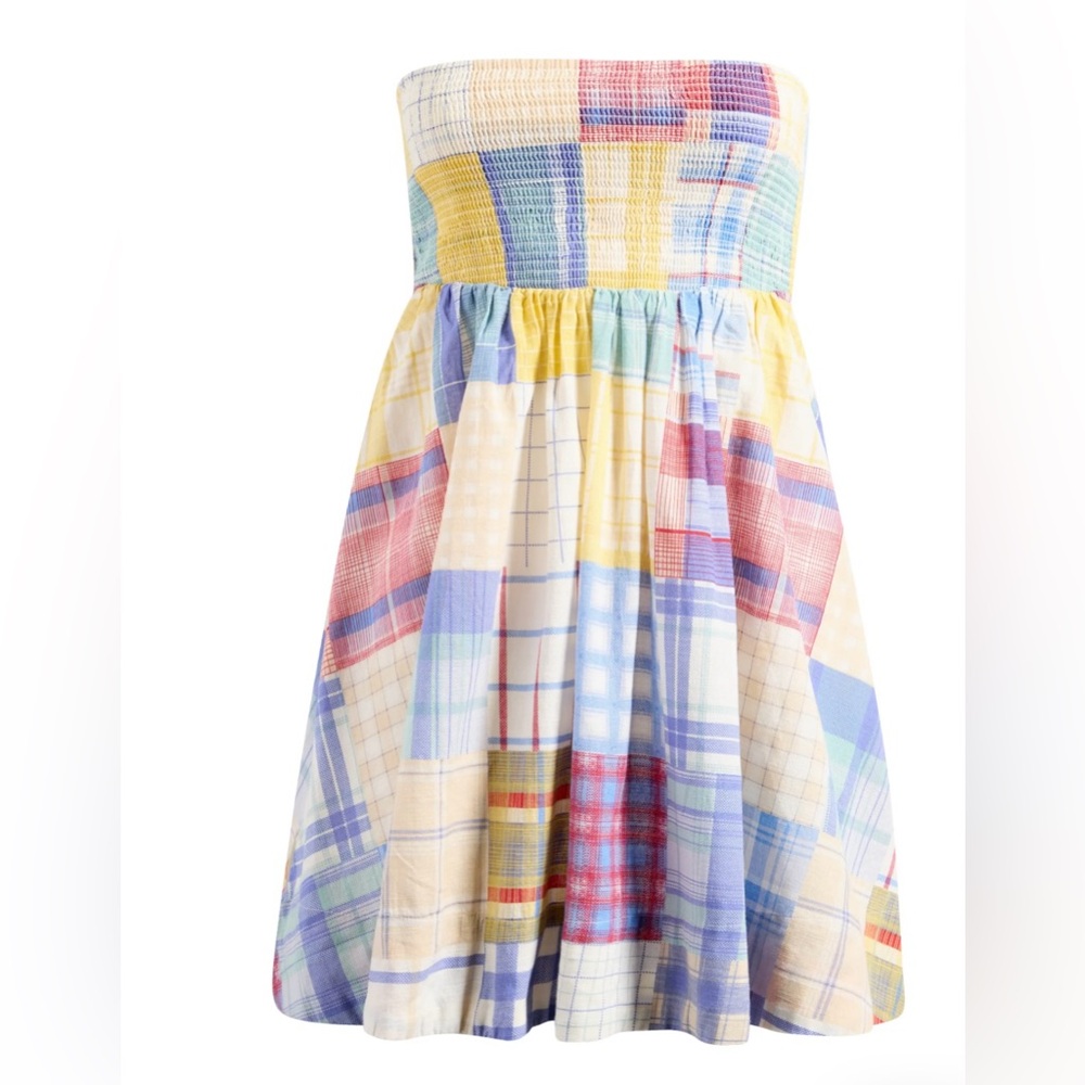 Aurora Patch Smocked Minidress
